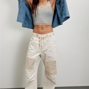 Free people we the free pull-on Barrel jeans